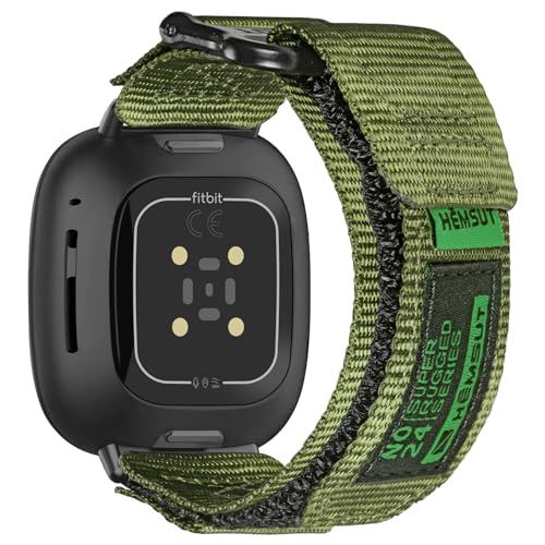torbollo Watch Band kompatibel mit Fitbit Versa 3/Versa 4/ Fitbit Sense/Sense 2, robuste Nylon Sport verstellbaren Riemen militärischen taktischen Stil Ersatz Armband für Männer von torbollo