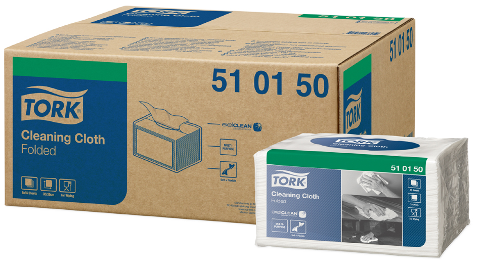 TORK Allzweck-Reinigungstücher, 385 x 320 mm, weiß von tork