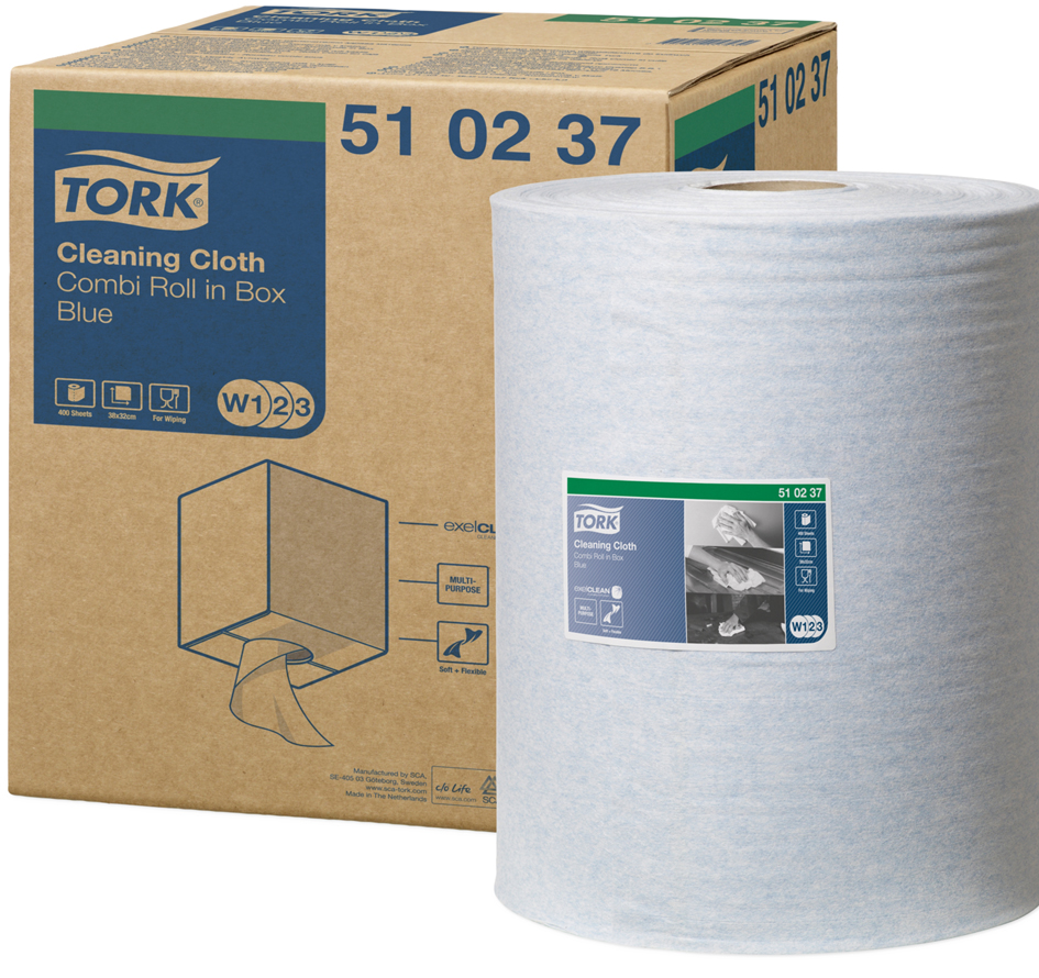 TORK Mehrzweck-Putzrolle, 1-lagig, blau, 152 m von tork