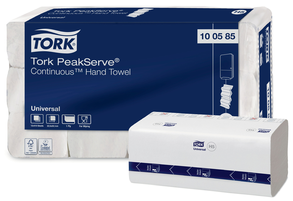 TORK PeakServe Endlos-Handtuchpapier, 201 x 225 mm, weiß von tork