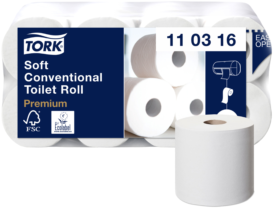 TORK Toilettenpapier, 3-lagig, weiß von tork