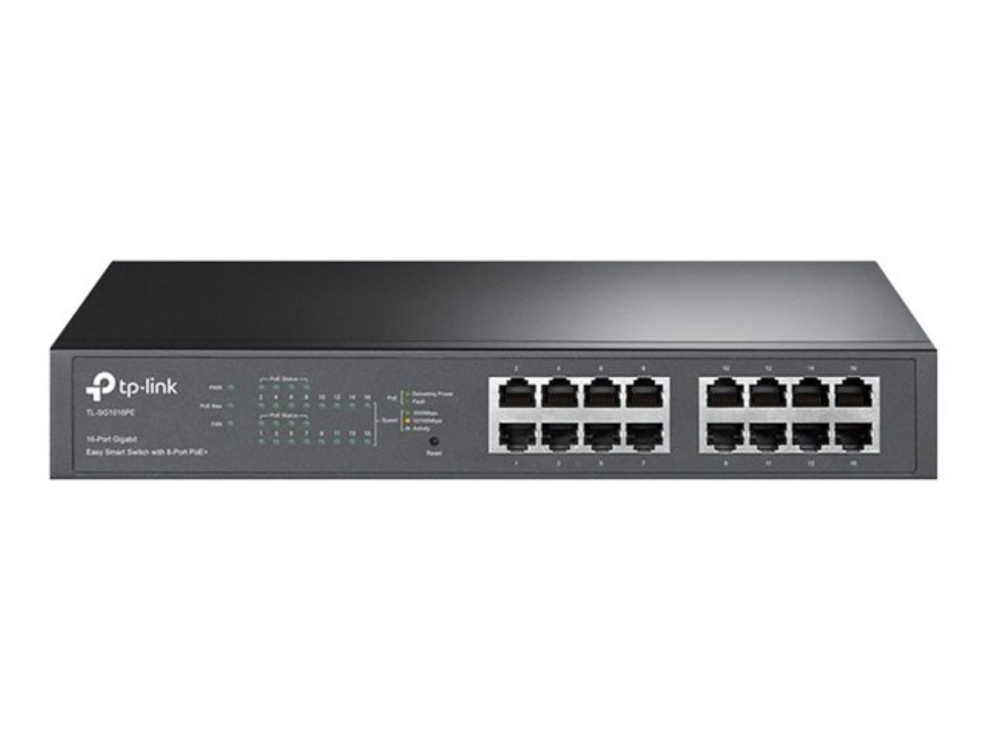 tp-link SG1016PE Easy Smart 16x Gigabit Ethernet (8x PoE), Plug-and-Play Netzwerk-Switch von tp-link