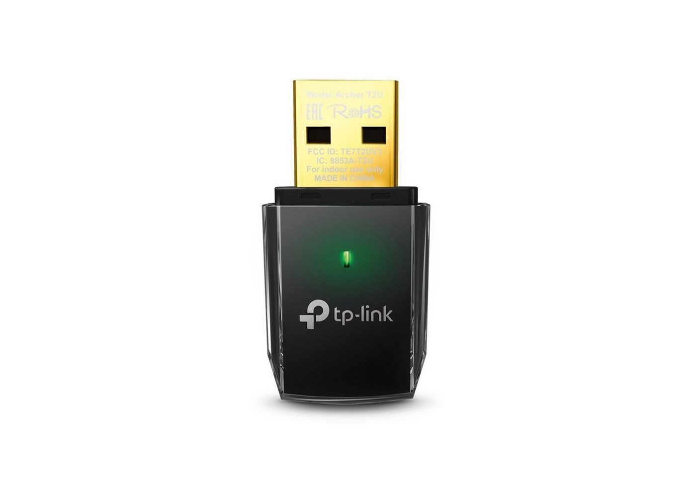 tp-link T2U Adapter, 433 Mbit/s auf 5GHz, 150 Mbit/s auf 2,4GHz, Unterstützt WEP tp-link T2U Adapter, 433 Mbit/s auf 5GHz, 150 Mbit/s auf 2,4GHz, Unterstützt WEP von tp-link