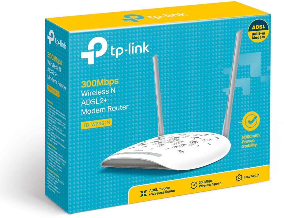 tp-link TD-W8961N 300Mbps Wireless N mit ADSL2+ Modem DSL-Router tp-link TD-W8961N 300Mbps Wireless N mit ADSL2+ Modem DSL-Router von tp-link