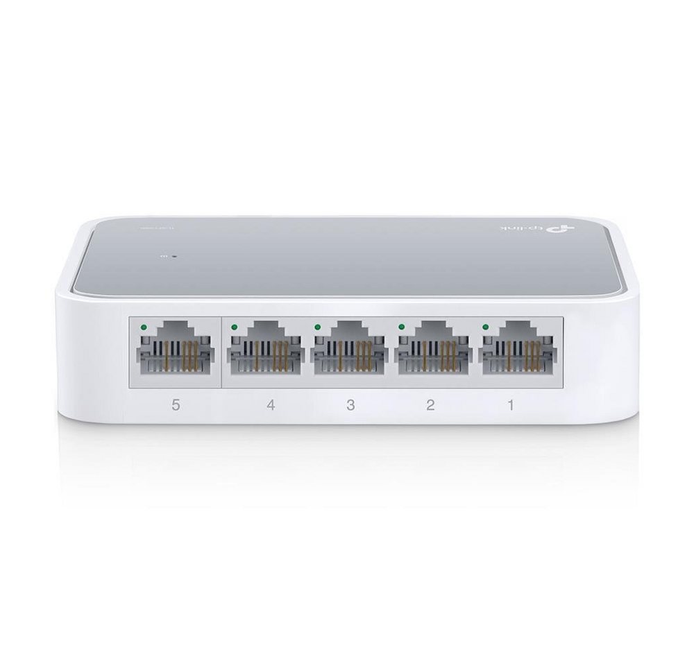 tp-link TL-SF1005D Desktop-Switch Netzwerk-Switch (5-Port 10/100 Mbit/s, Fast Ethernet Switch, Managed, Auto-MDI/MDIX) von tp-link