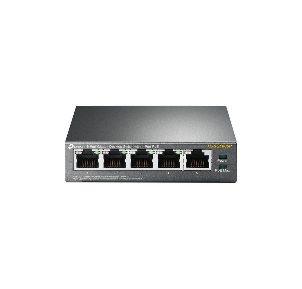 tp-link TL-SG1005P 5-Port Gigabit Desktop Switch 4-PoE Netzwerk-Switch tp-link TL-SG1005P 5-Port Gigabit Desktop Switch 4-PoE Netzwerk-Switch von tp-link