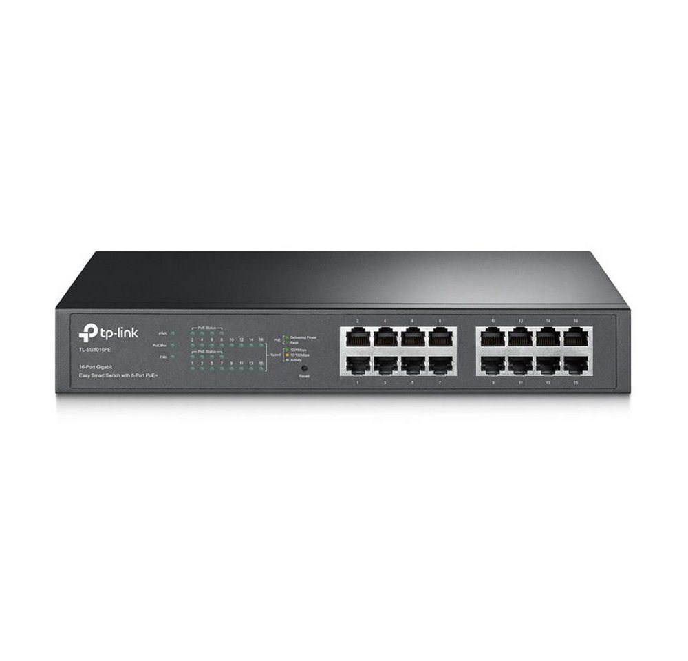 tp-link TL-SG1016PE Netzwerk-Switch (16-Port-Gigabit-Easy-Smart-PoE-Switch mit 8 PoE+-Ports) von tp-link