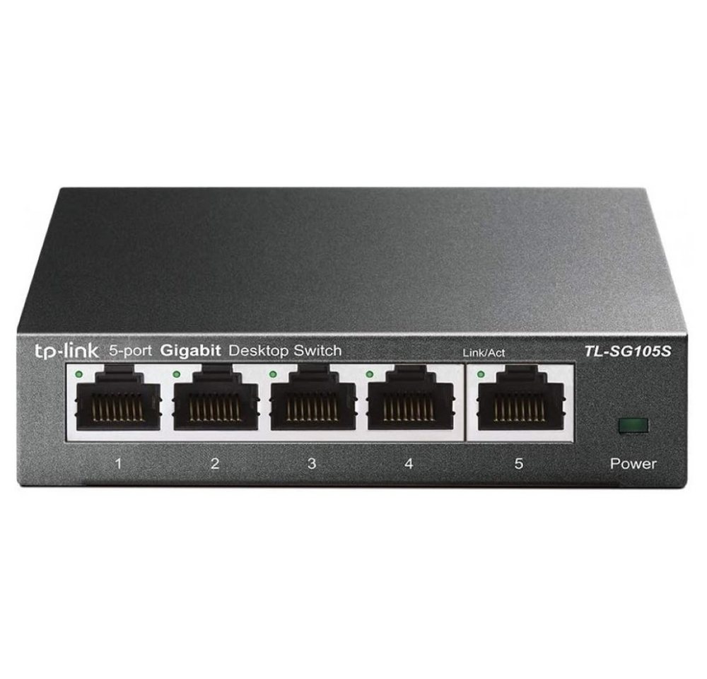 tp-link TL-SG105S 5-Port Gigabit Ethernet - Desktop Switch - schwarz Netzwerk-Switch tp-link TL-SG105S 5-Port Gigabit Ethernet - Desktop Switch - schwarz Netzwerk-Switch von tp-link