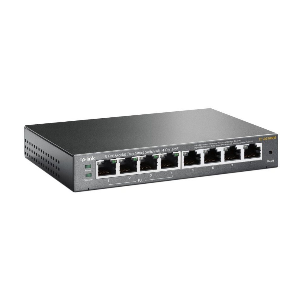 tp-link TL-SG108PE - 8-Port Gigabit managed POE+ Switch Netzwerk-Switch Netzwerk-Switch von tp-link