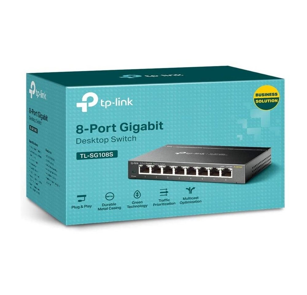 tp-link TL-SG108S 8-Port - Ethernet Switch - schwarz Netzwerk-Switch tp-link TL-SG108S 8-Port - Ethernet Switch - schwarz Netzwerk-Switch von tp-link