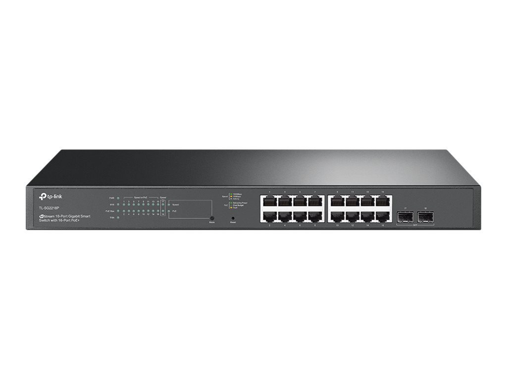 tp-link TP-LINK JetStream"" 18-Port Gigabit Smart Switch with 16-Port PoE+ Netzwerk-Switch von tp-link