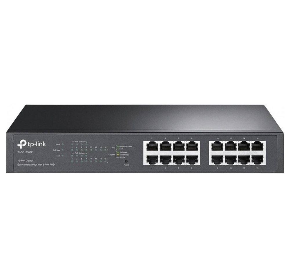 tp-link TL-SG1016PE 16-Port Gb Switch mit PoE+ Netzwerk-Switch (Umweltfreundlich) von tp-link