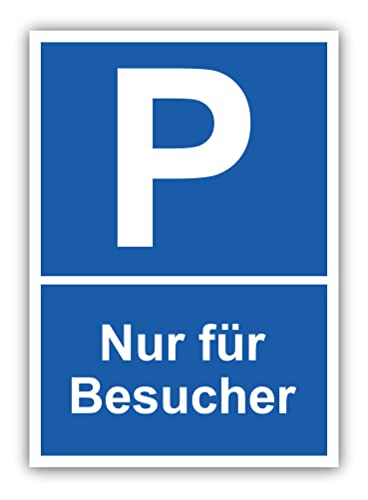 tradercat Parkplatz Nur für Besucher Schild Aufkleber aus Vinyl Schilder Sticker mit UV-Schutz Parken für Besucher Hinweisschilder Besucher Parkplatz Warnzeichen (AUFKLEBER | 30 x 21 cm) von tradercat