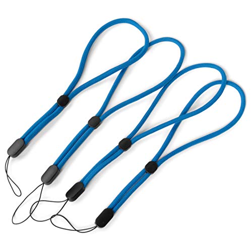 trage.band® Robustes verstellbares kurzes Handgelenk-Trageband, 4 St. blau von trage.band