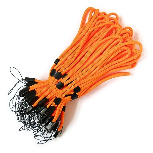 trage.band® Robustes verstellbares kurzes Handgelenk-Trageband, 50 St. orange von trage.band