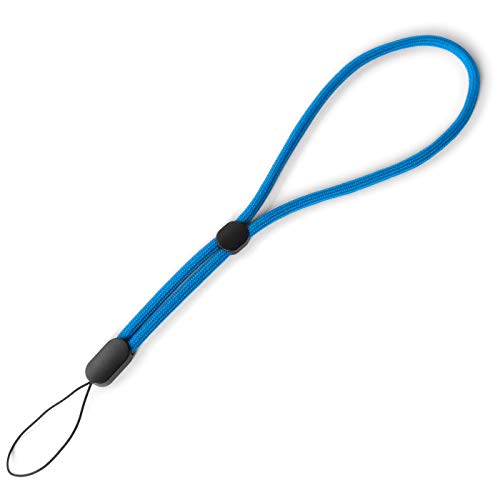 trage.band® Robustes verstellbares kurzes Handgelenk-Trageband, blau von trage.band