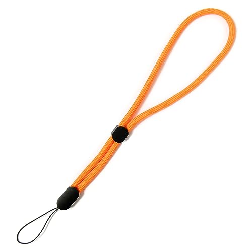 trage.band® Robustes verstellbares kurzes Handgelenk-Trageband, orange von trage.band