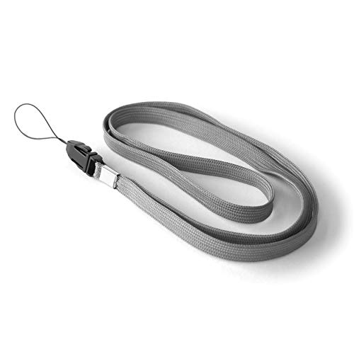 trage.band® Umhängeband/Trageband/Schlaufe mit Klickverschluss, 50 St. grau von trage.band