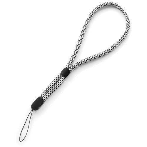 trage.band® kurzes verstellbares Handgelenk-Trageband, schwarz-weiß von trage.band