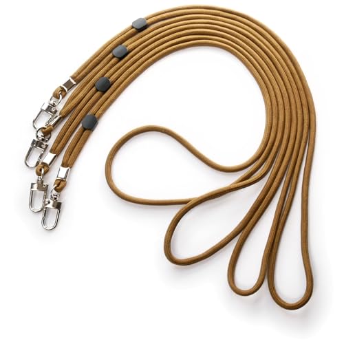 trage.band® langes verstellbares Trageband/Umhängeband mit Karabinerhaken, 4 St. khaki von trage.band