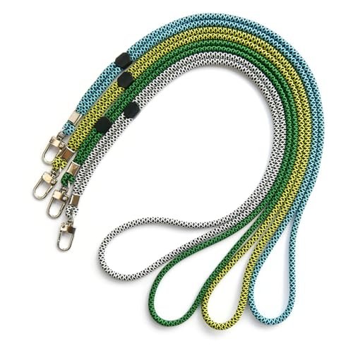 trage.band® langes verstellbares Trageband/Umhängeband mit Karabinerhaken, 4 gemusterte Farben von trage.band