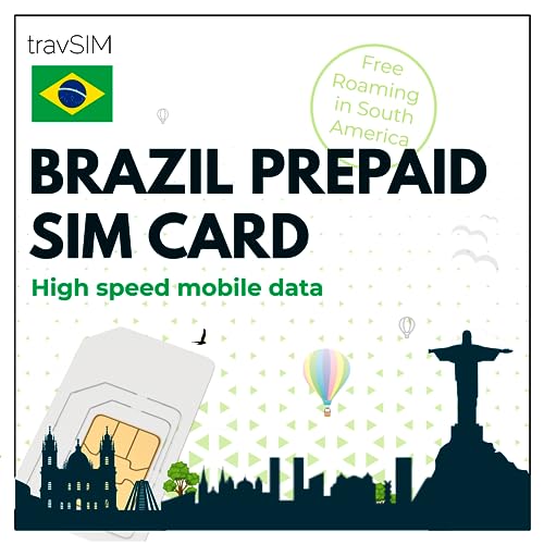 travSIM Brasilien SIM Karte | 10GB Mobile Daten bei 4G/5G Geschwindigkeiten | Kostenloses Roaming in Südamerika | Der Plan der Brasilien SIM Karte ist 30 Tage gültig von travSIM