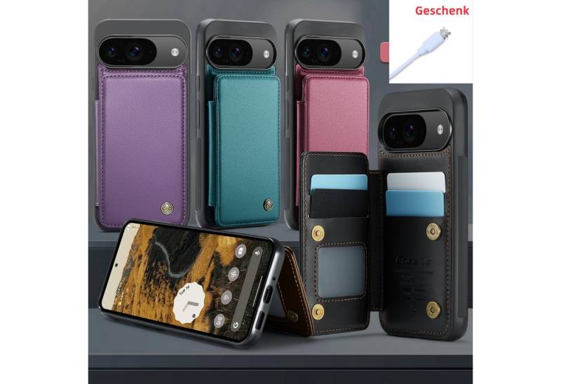 trends for living Handyhülle Anti-Diebstahl Bürste Leder Hülle Case für Google Pixel 9 Pro XL von trends for living