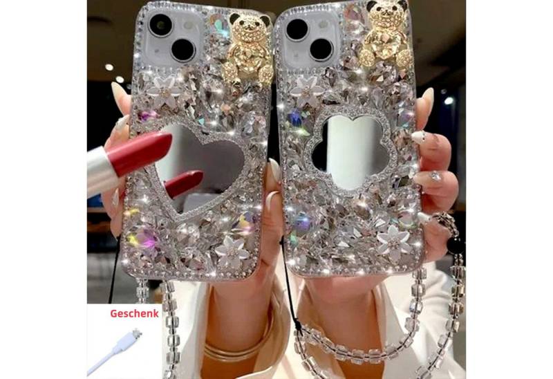 trends for living Handyhülle Glitter Edelsteine Hülle für iPhone 16 Pro Max Plus Handy Schutz von trends for living