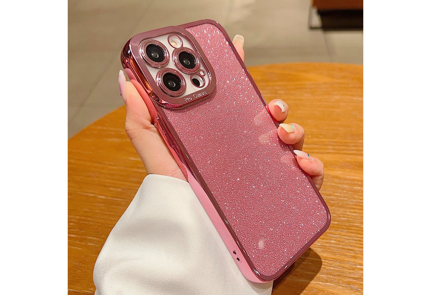 trends for living Handyhülle Glitzer Handyhülle für iPhone 16 Pro Plus Max Handy Schutz Cover Case trends for living Handyhülle Glitzer Handyhülle für iPhone 16 Pro Plus Max Handy Schutz Cover Case von trends for living
