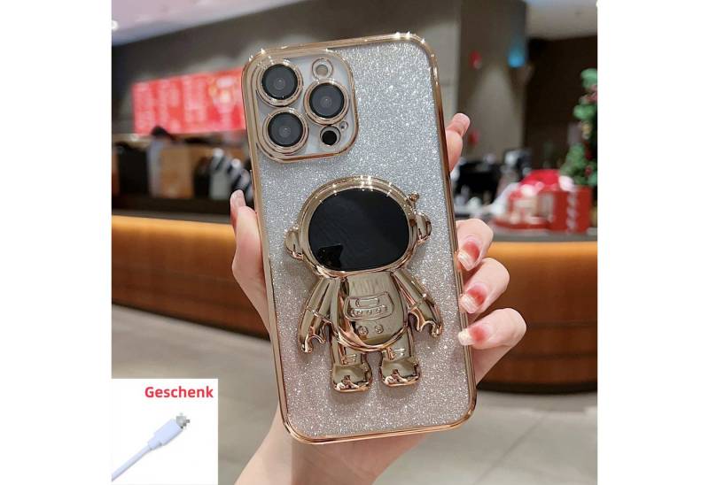 trends for living Handyhülle Glitzer Hülle für iPhone 11 Pro Max 11 Astronauten Kameraschutz von trends for living