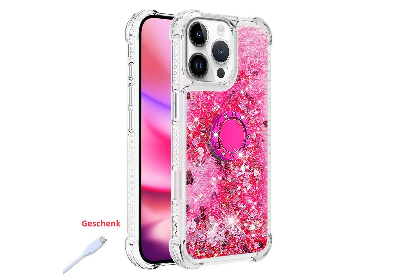 trends for living Handyhülle Glitzer Hülle für iPhone X XS 12 13 14 15 16 Pro Max Plus Fingerring trends for living Handyhülle Glitzer Hülle für iPhone X XS 12 13 14 15 16 Pro Max Plus Fingerring von trends for living