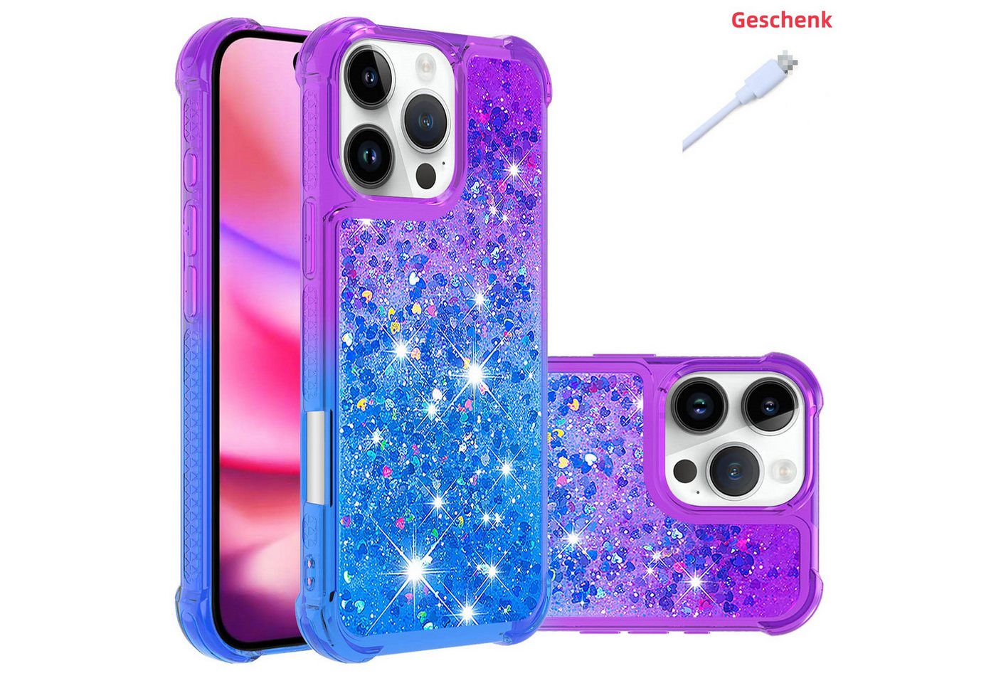 trends for living Handyhülle Glitzer Hülle für iPhone X XS 12 13 14 15 16 Pro Max Plus Treibsand trends for living Handyhülle Glitzer Hülle für iPhone X XS 12 13 14 15 16 Pro Max Plus Treibsand von trends for living