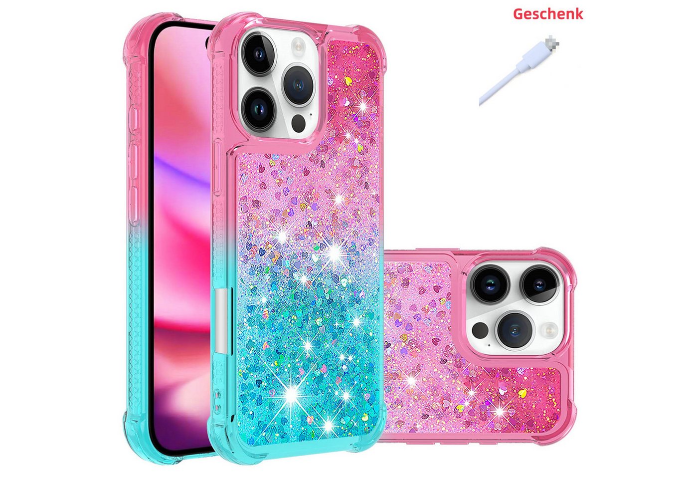 trends for living Handyhülle Glitzer Treibsand Hülle für iPhone X XS 12 13 14 15 16 Pro Max Plus trends for living Handyhülle Glitzer Treibsand Hülle für iPhone X XS 12 13 14 15 16 Pro Max Plus von trends for living