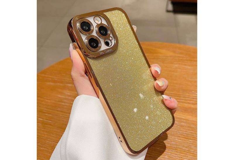 trends for living Handyhülle Handyhülle Hülle für iPhone 14 Pro Plus Max Glitzer Case Cover von trends for living