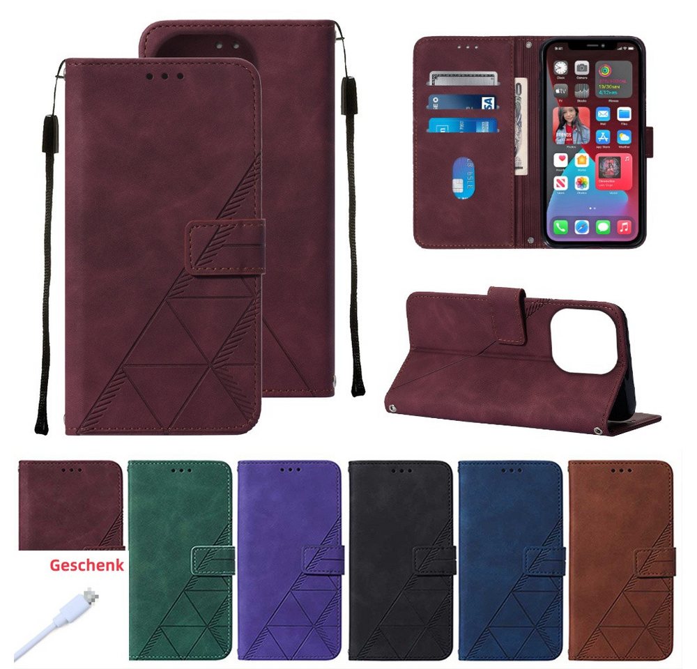 trends for living Handyhülle Hülle Tasche für iPhone X XS 12 13 14 15 16 Pro Max Plus Kartenschlitz von trends for living