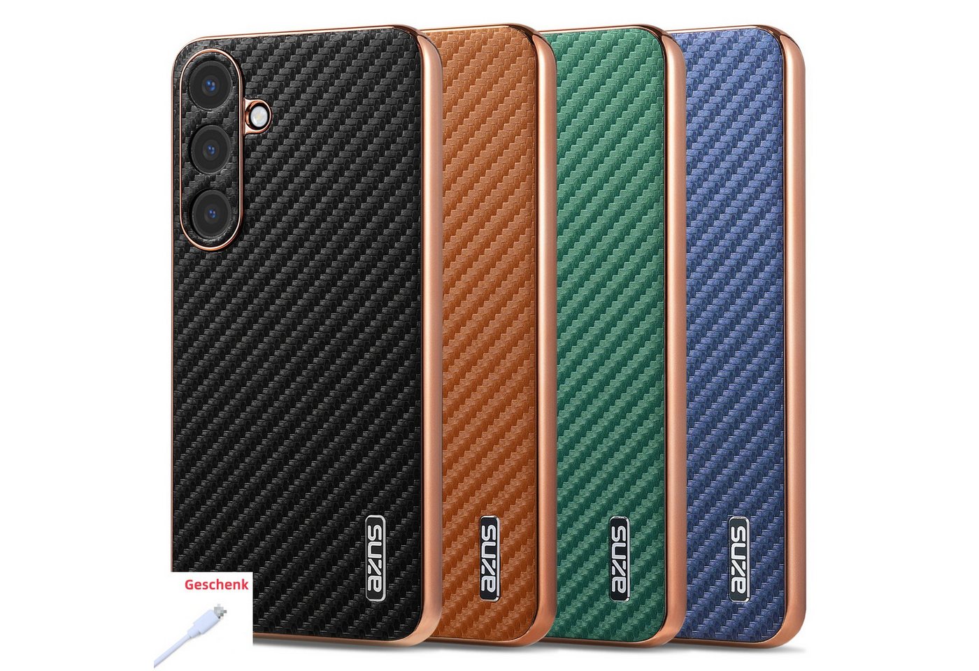 trends for living Handyhülle Kohlefaser Hülle Case für Samsung S25 S24 S23 S22 FE Ultra + Plus trends for living Handyhülle Kohlefaser Hülle Case für Samsung S25 S24 S23 S22 FE Ultra + Plus von trends for living