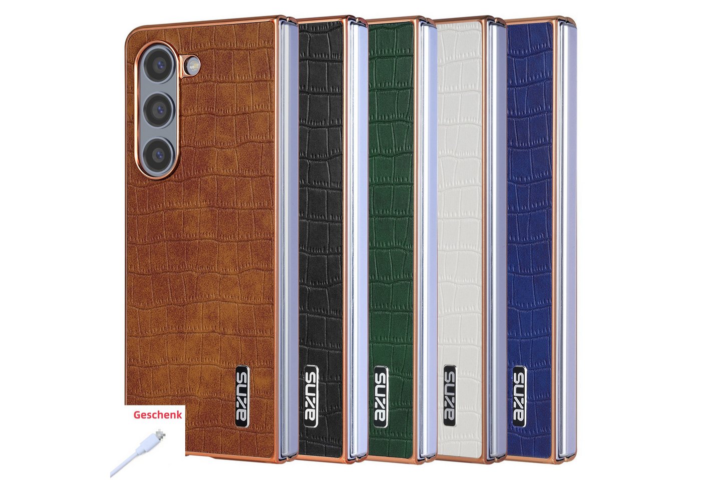 trends for living Handyhülle Krokodil Hülle für Samsung Z Fold 6 5 4 3 W24 W23 W22 Fallschutz trends for living Handyhülle Krokodil Hülle für Samsung Z Fold 6 5 4 3 W24 W23 W22 Fallschutz von trends for living
