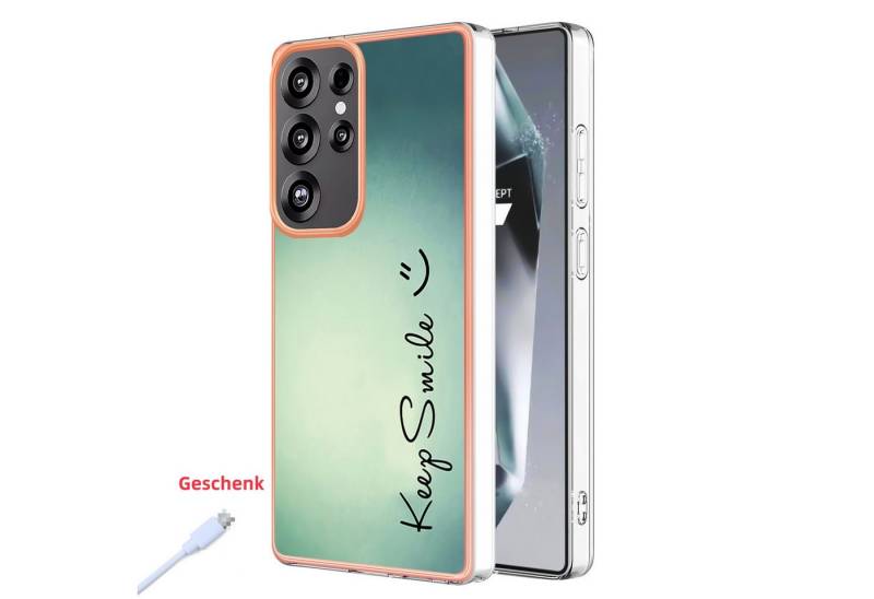 trends for living Handyhülle Lächeln Handy Hülle für Samsung S25 FE S24 Ultra S23 + S20 Plus Case von trends for living