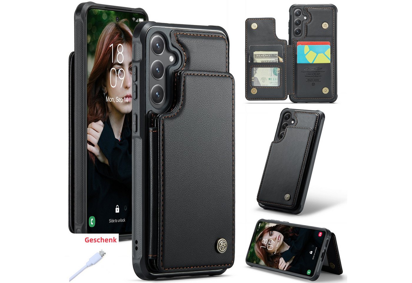 trends for living Handyhülle Leder Handy Hülle Schutz Case für Samsung S21 FE Ultra Plus S21 trends for living Handyhülle Leder Handy Hülle Schutz Case für Samsung S21 FE Ultra Plus S21 von trends for living