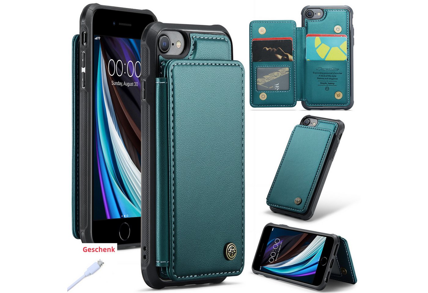 trends for living Handyhülle Leder Handy Hülle Schutz für iPhone 6 7 8 Plus Kartenschlitz trends for living Handyhülle Leder Handy Hülle Schutz für iPhone 6 7 8 Plus Kartenschlitz von trends for living