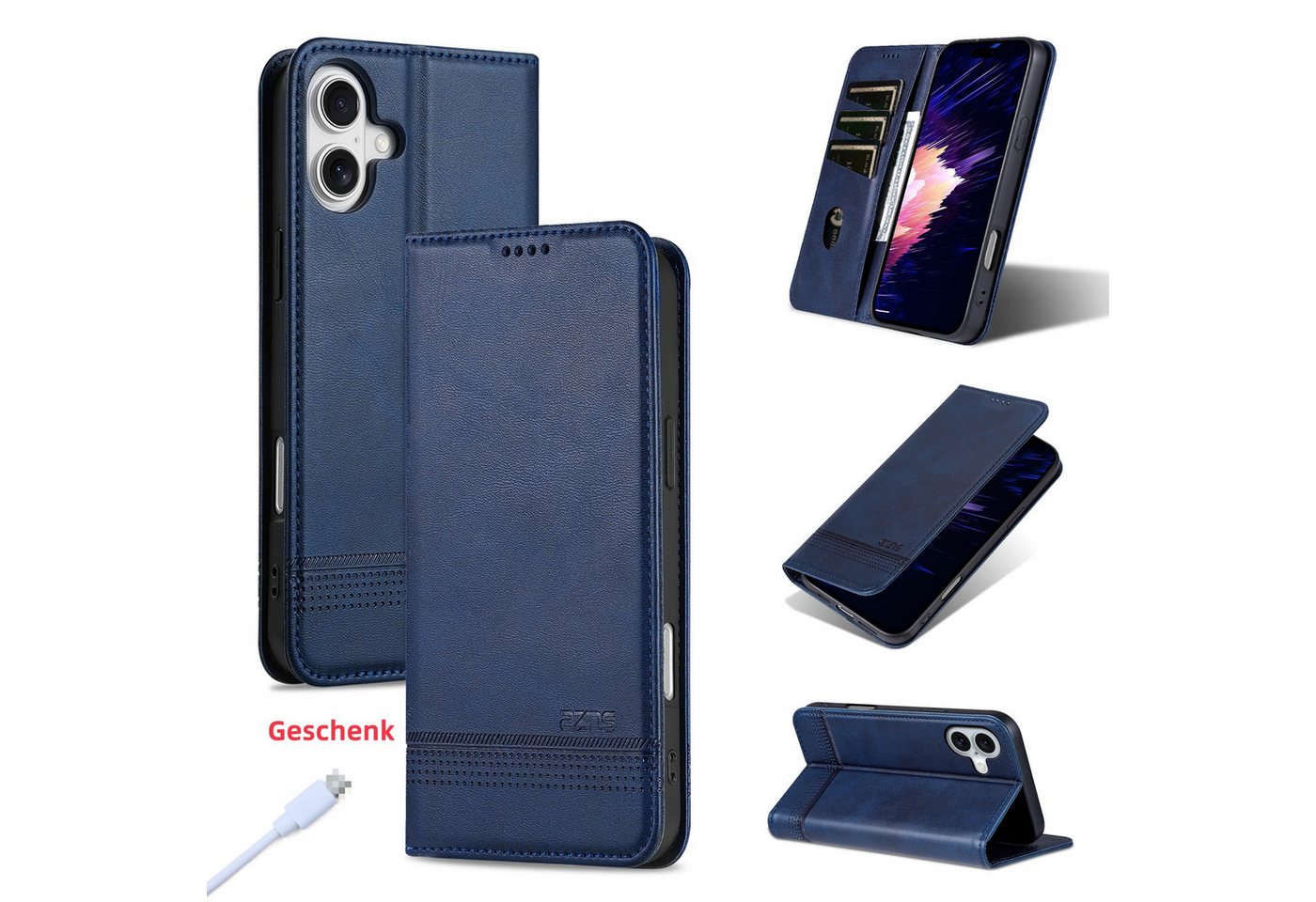 trends for living Handyhülle Leder Magnetisch Stil Handy Hülle Case für iPhone 14 Pro Max 14 6 Plus trends for living Handyhülle Leder Magnetisch Stil Handy Hülle Case für iPhone 14 Pro Max 14 6 Plus von trends for living