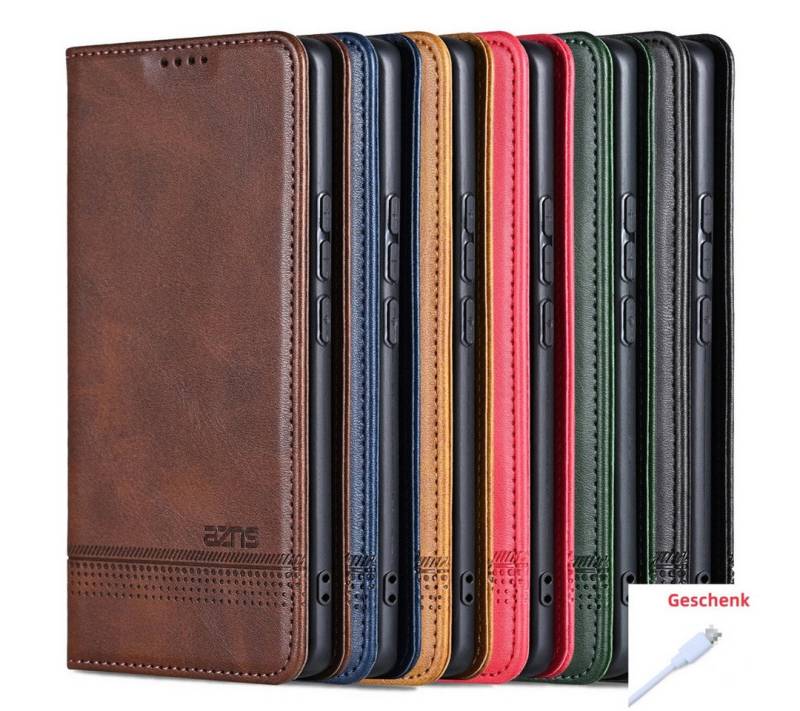 trends for living Handyhülle Leder Magnetisch Stil Hülle Case für Samsung S25 Ultra Kartenschlitz von trends for living