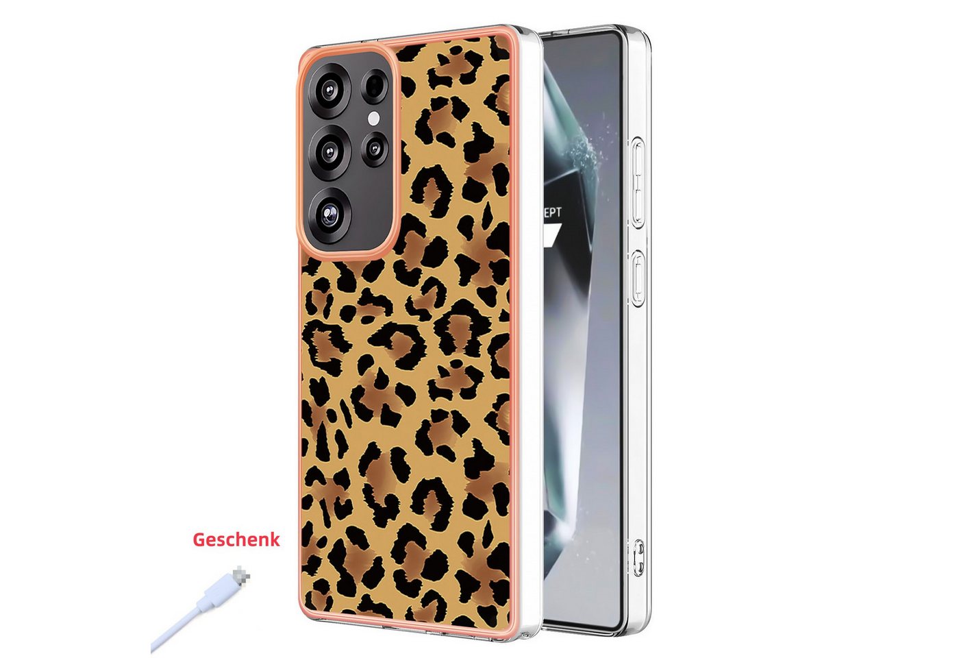 trends for living Handyhülle Leopardenmuster Handy Hülle für Samsung S25 FE S24 Ultra S23 + S20 trends for living Handyhülle Leopardenmuster Handy Hülle für Samsung S25 FE S24 Ultra S23 + S20 von trends for living