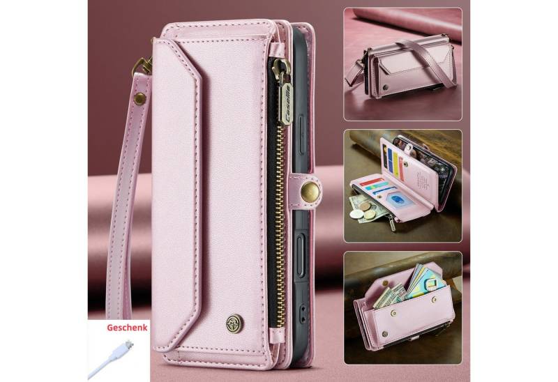 trends for living Handyhülle Magsafe Leder Cover Hülle Mit Schultergur für Samsung Z Fold 6 5 4 3 von trends for living