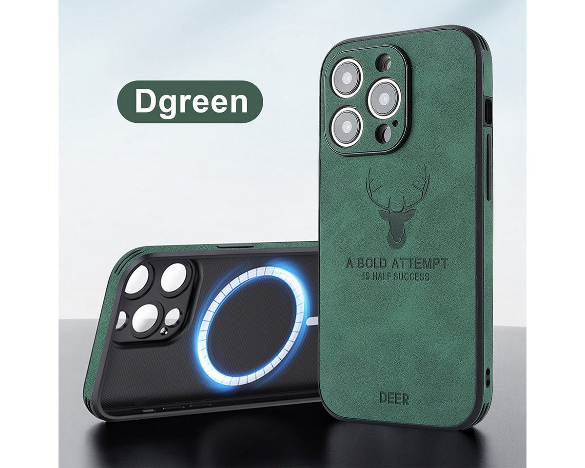 trends for living Handyhülle Magsafe Leder Schutz Hülle Elch Für iPhone 16 Pro Max Case Bumper trends for living Handyhülle Magsafe Leder Schutz Hülle Elch Für iPhone 16 Pro Max Case Bumper von trends for living
