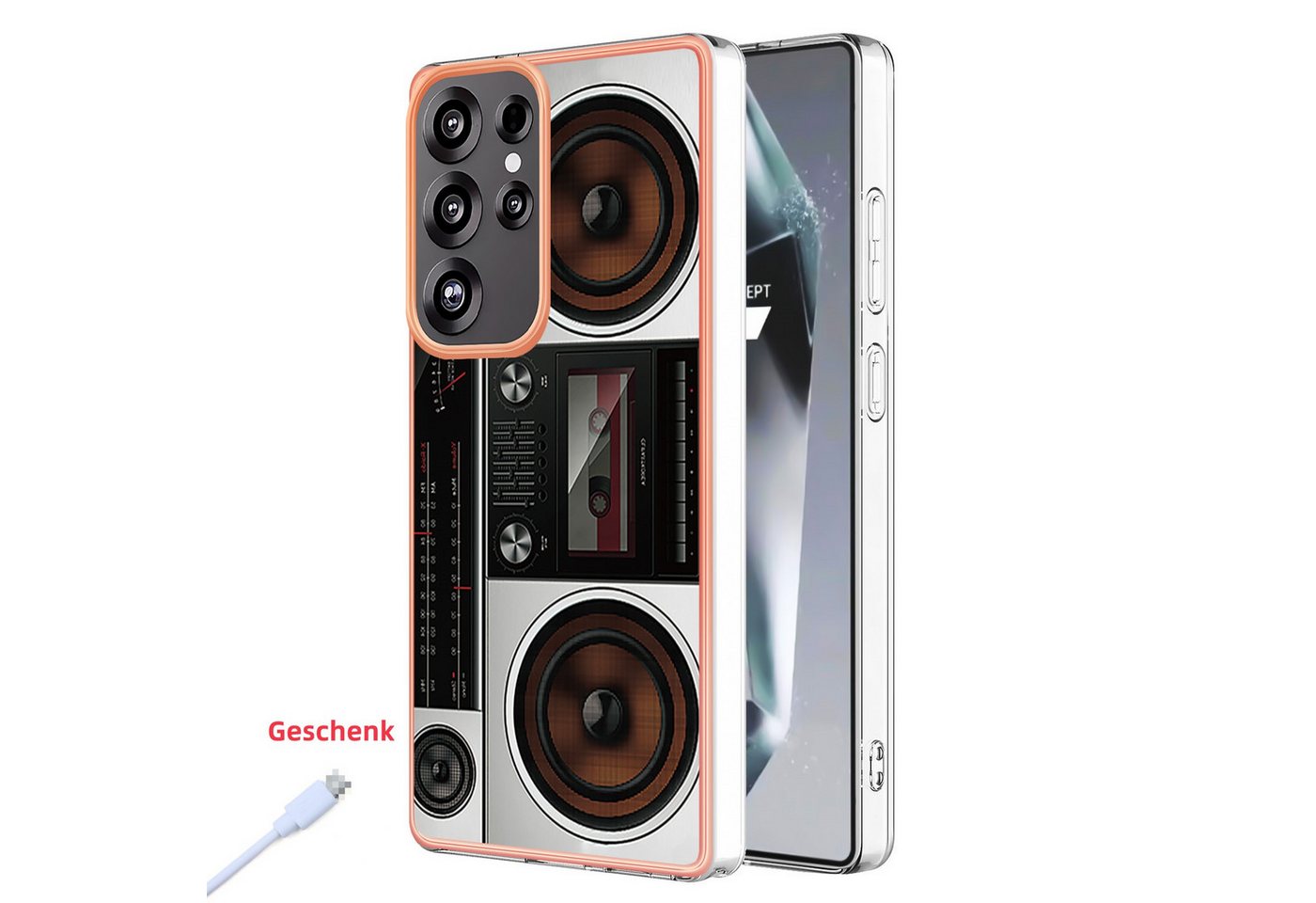 trends for living Handyhülle Radio Handy Hülle für Samsung S25 FE S24 Ultra S23 + S20 Plus Cover trends for living Handyhülle Radio Handy Hülle für Samsung S25 FE S24 Ultra S23 + S20 Plus Cover von trends for living