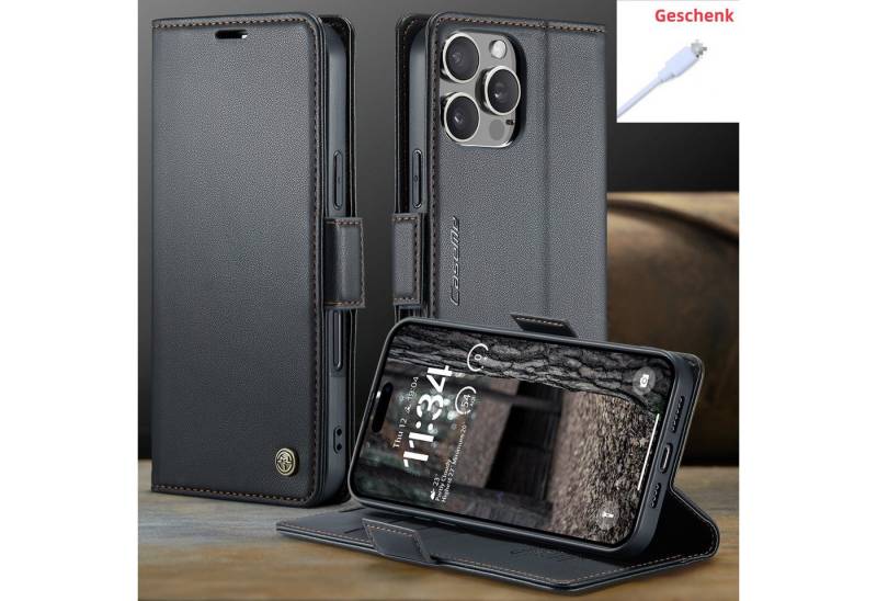 trends for living Handyhülle Schnalle Anti-Diebstahl Bürste Hülle Case für iphone 15 Pro Max Plus von trends for living