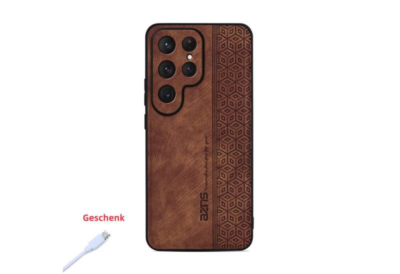 trends for living Handyhülle Stoßfeste Leder Hülle für Samsung S25 S24 S23 S22 S25+ Ultra Cover von trends for living