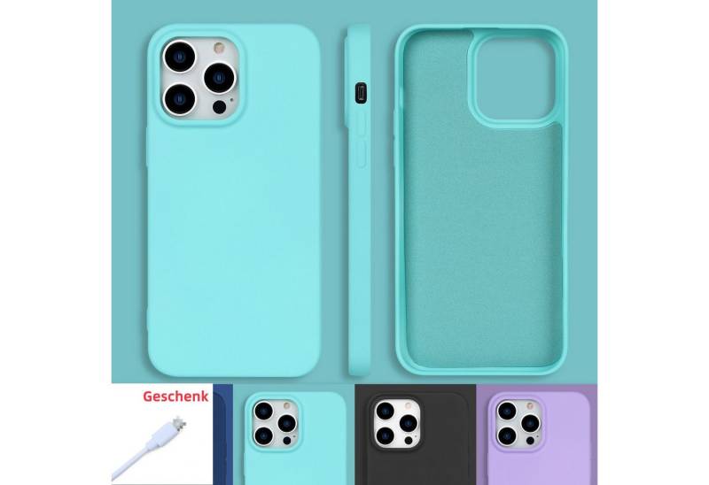 trends for living Handyhülle Weiches Silikon Hülle für iPhone 13 14 15 PRO MAX PLUS Handy Cover von trends for living