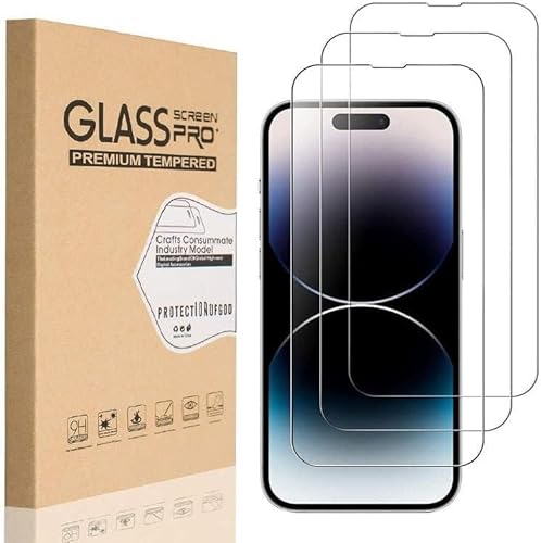 trendyoo 3 Stück Panzerglas für iPhone 14, 13, 13 Pro (6,1"), Kratzfest, Panzer Schutz Glas 9H Härte, HD Displayschutzfolie, Ultra-klar, Ultrabeständig von trendyoo